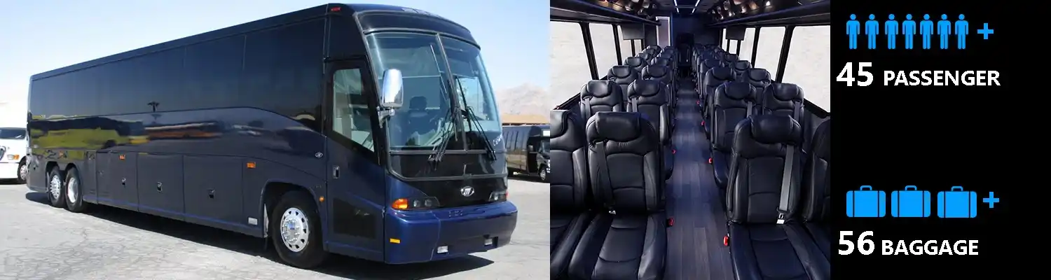 Luxury coach bus for Seattle corporate events and large group transportation