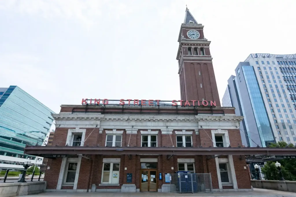 King Street train station in downtown Seattle