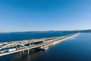 Seattle aerial shot I-90