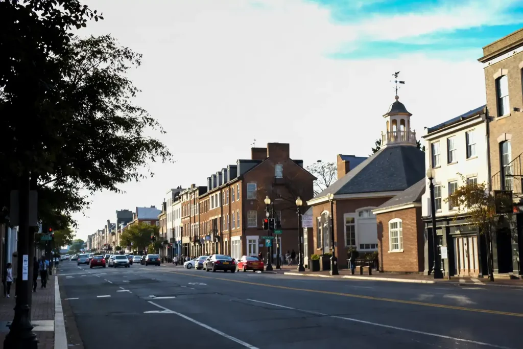 East Marginal Way South approach to Boeing Field terminal in Georgetown industrial district south of Seattle