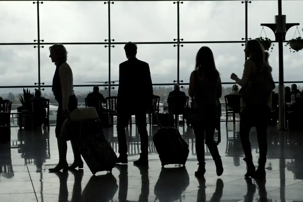 Town car service meeting passenger at SeaTac Airport baggage claim