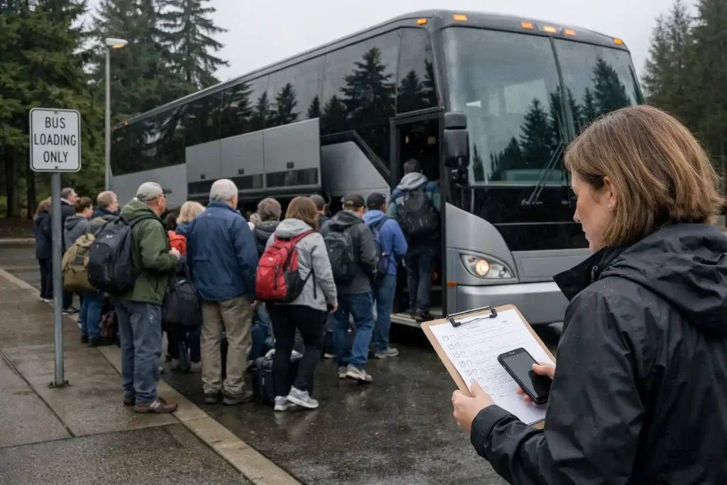 Seattle coach transportation for large groups and charter transfers