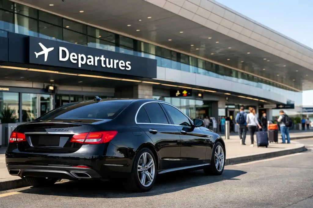 SeaTac Airport terminal drop-off area for professional seatac airport transportation arrivals