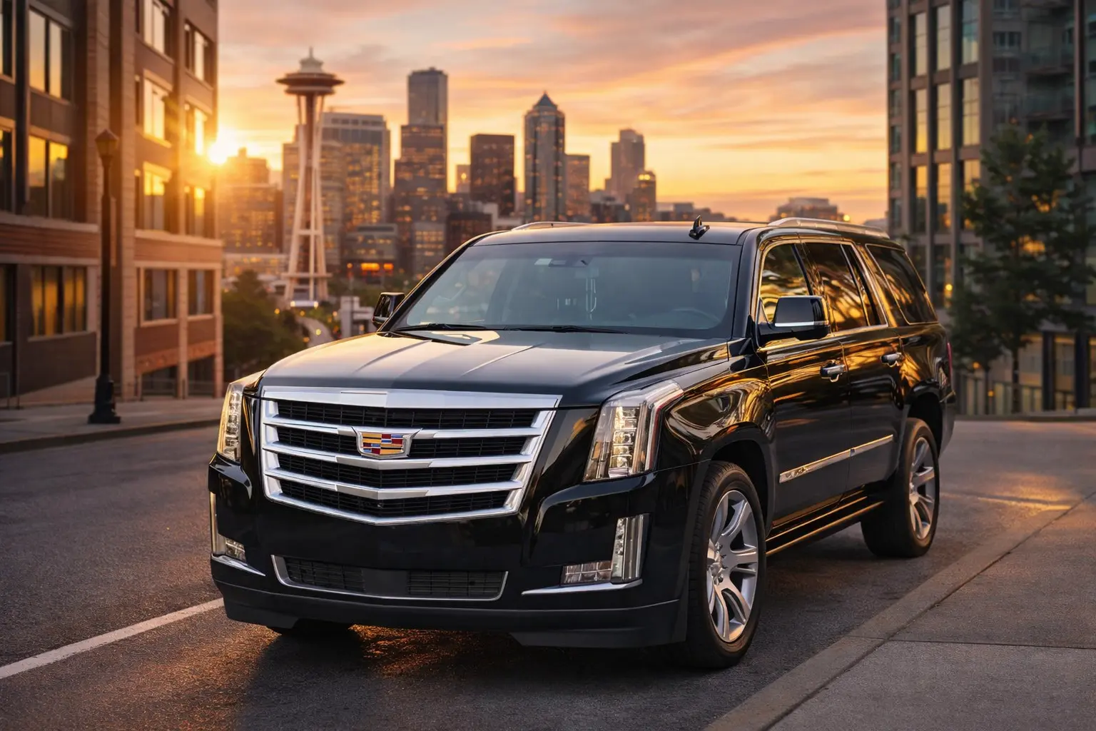 Luxury Seattle to Vancouver BC limo service departing from downtown Seattle