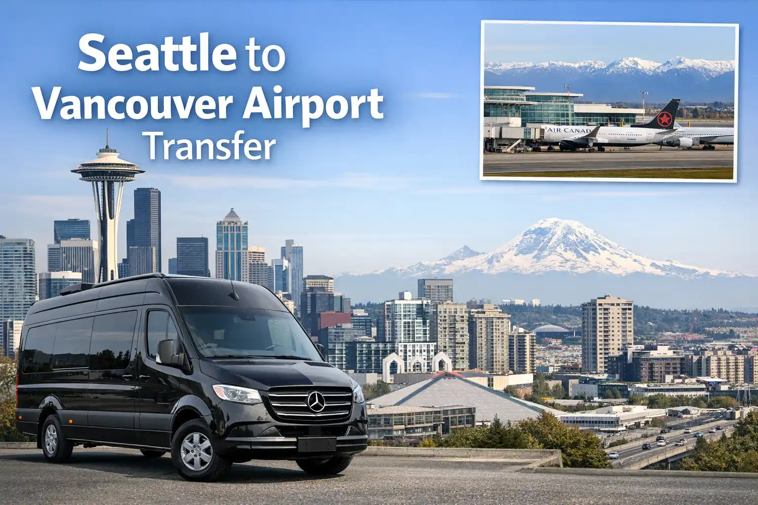 Seattle Downtown to/from Vancouver Airport in Sprinter Van